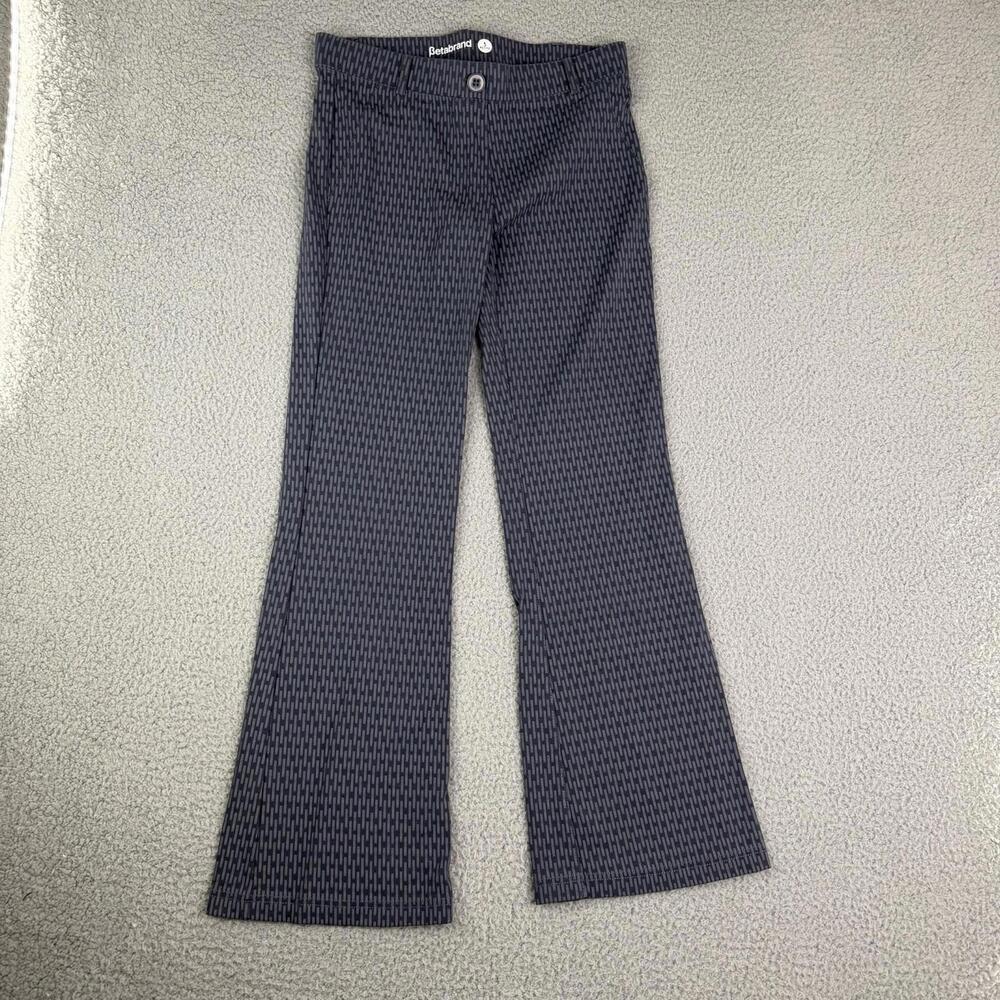 Betabrand Pants Womens Sz Small Petite Blue Gray Bootcut Stretch Pull On  28x28